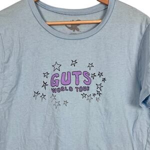 Olivia Rodrigo Womens XXL Y2K Pop Indie‎ Guts World Tour Concert Crop Top Blue